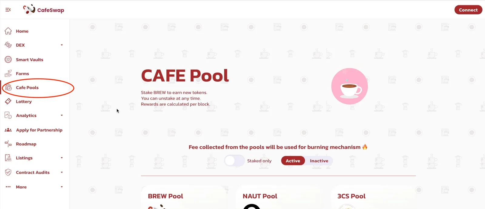 【DeFi】CafeSwapの紹介！SmartVault・Mochaを解説の説明画像