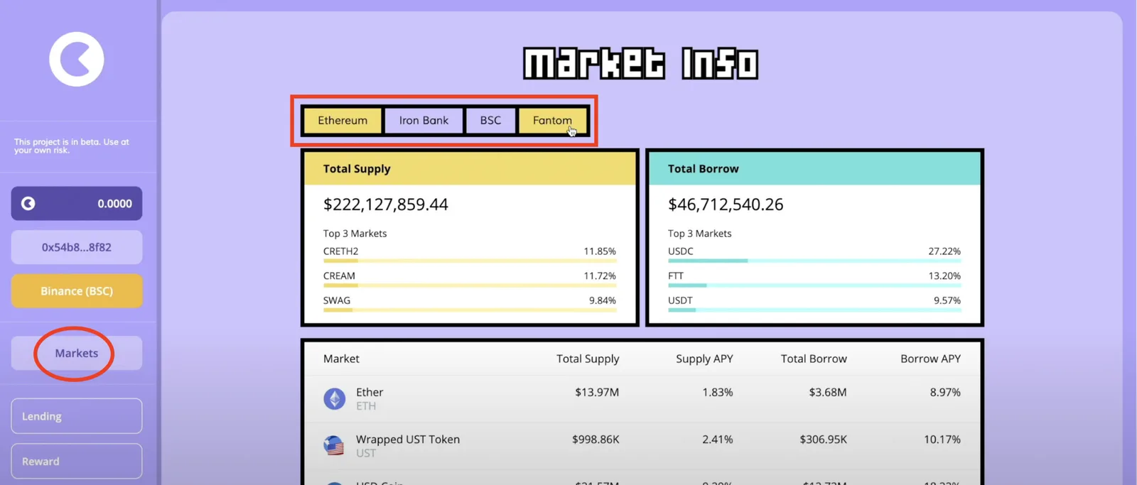 【DeFi】CreamFinanceの紹介！レンディングプロトコルの使い方を解説の説明画像