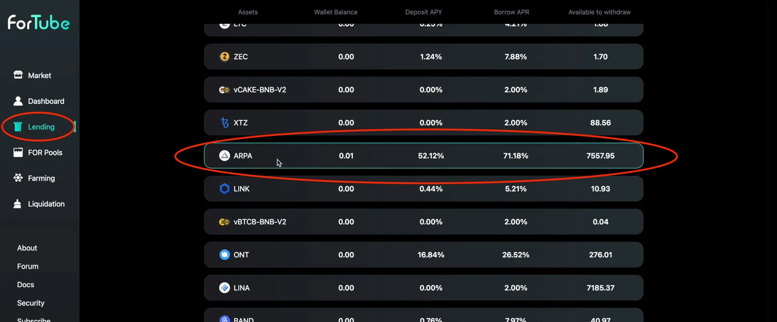 【BSC/ETH】レンディングプロトコルFortubeの特徴・使い方を解説【DeFi】の説明画像