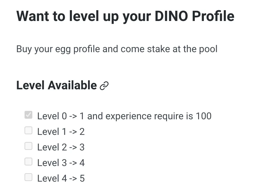 【DeFi】経験値を貯めてファームができるDINOPARKを実際にやってみました。の説明画像
