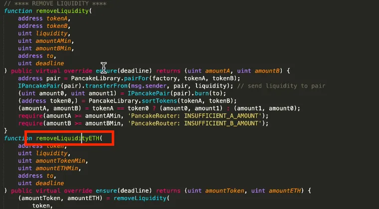 【DeFi】直コンでLPを解体する方法を徹底解説します。Rugpull回避方法【仮想通貨】の説明画像