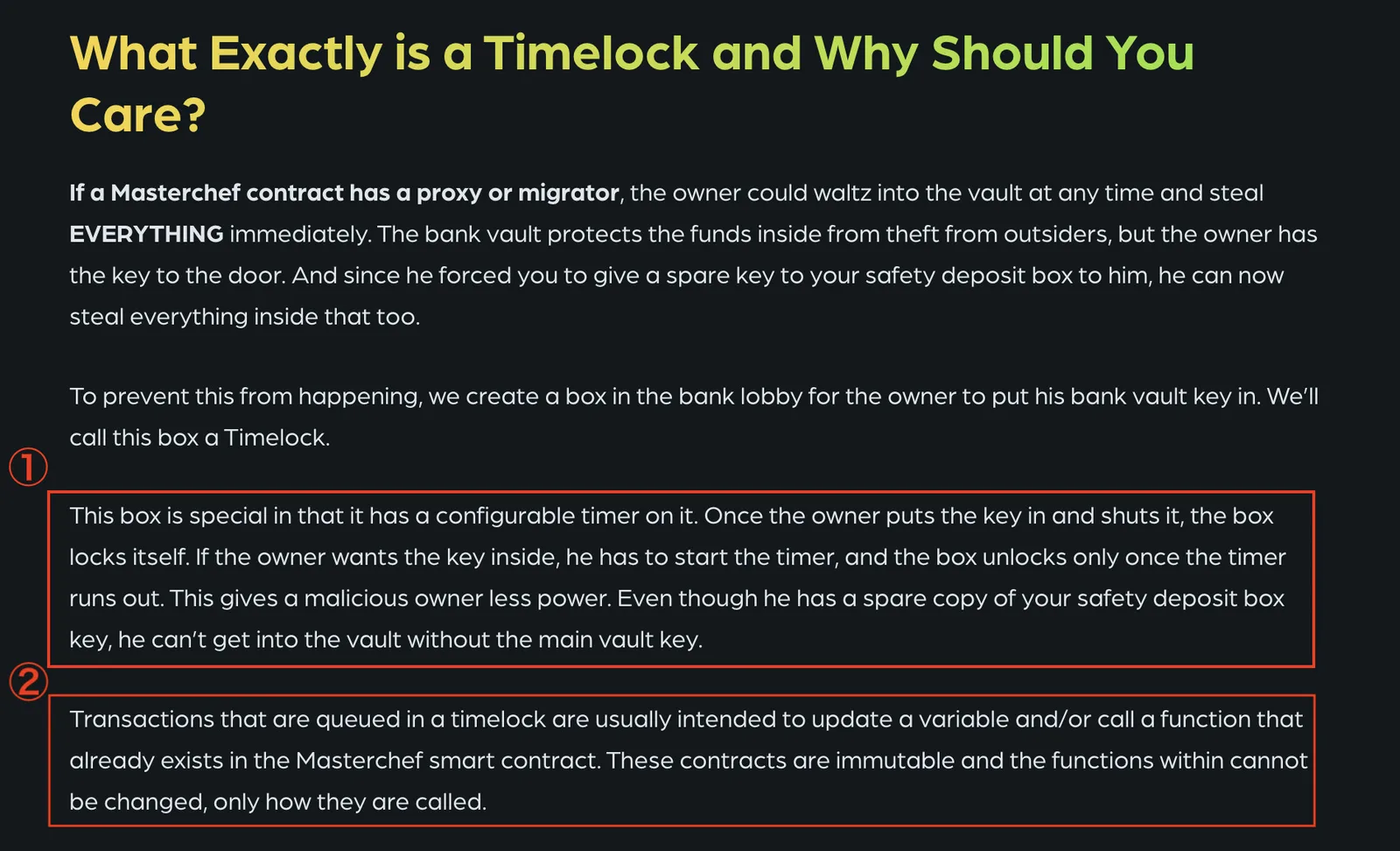 【DeFi】Timelockが重要ではない3つの理由を徹底解説しますの説明画像