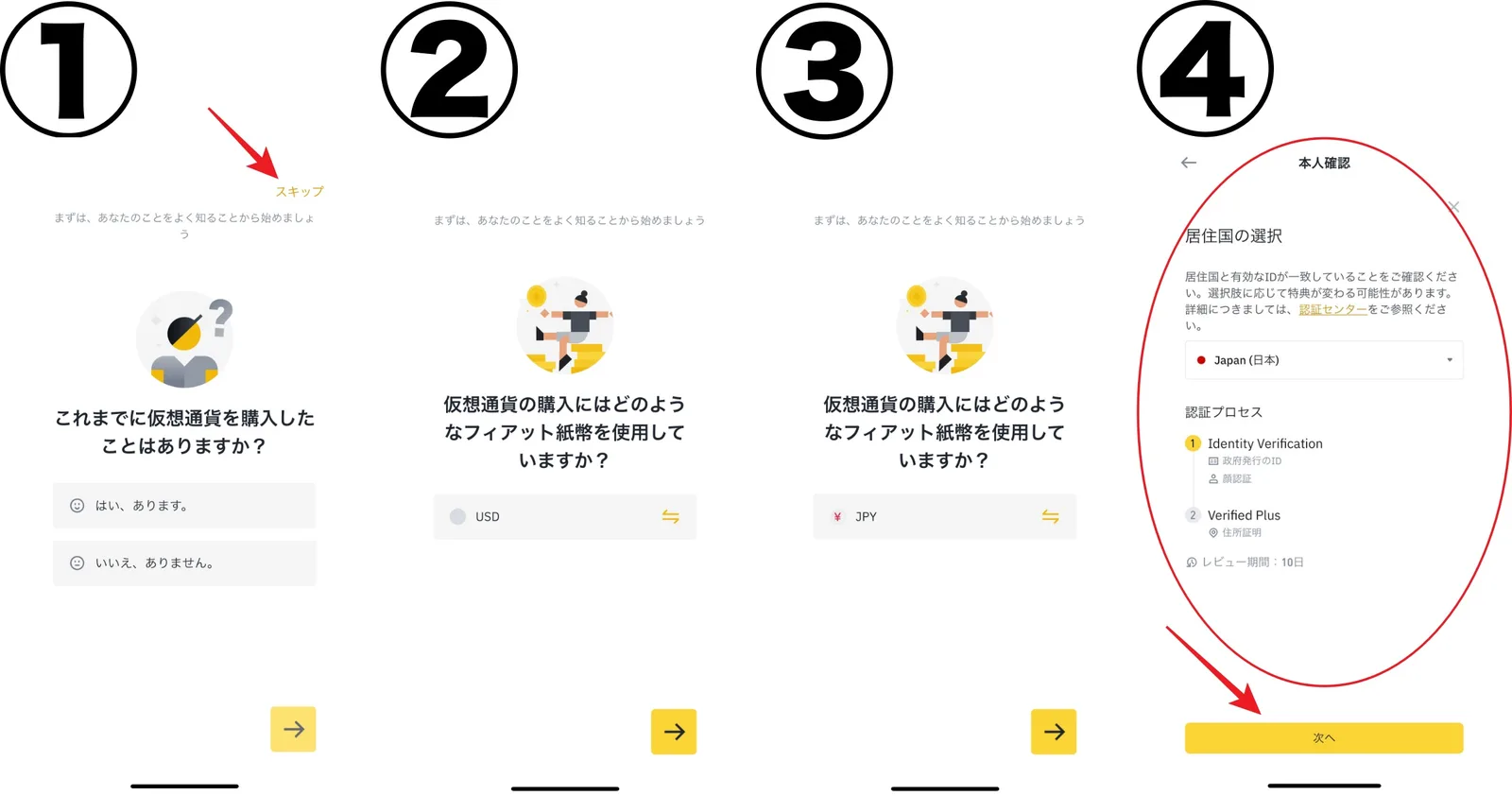 バイナンスとうろく３