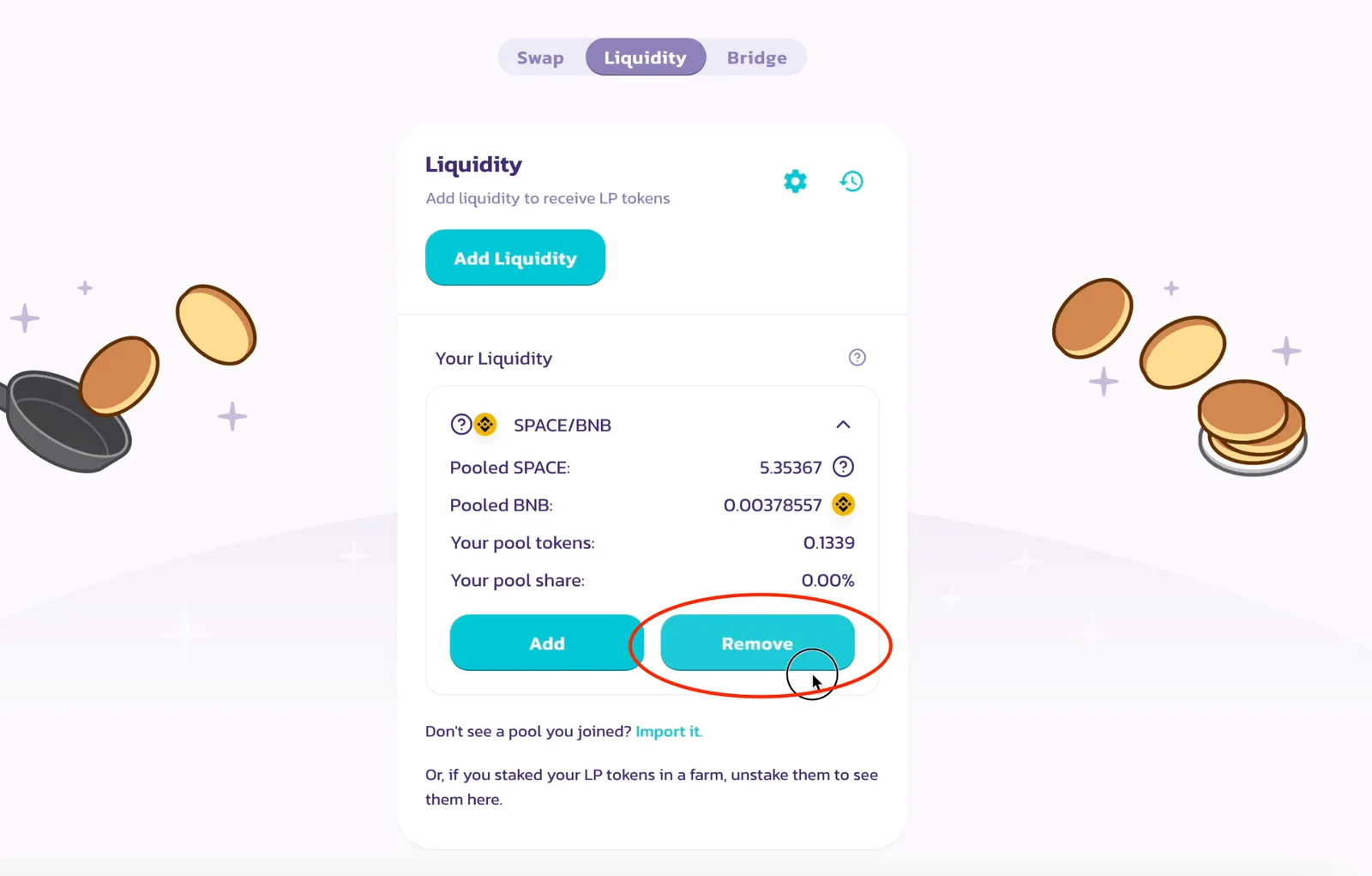 【初心者向け】LPトークンの作り方・解体/分解方法・注意点をパンケーキスワップを用いて解説！【DeFi】の説明画像